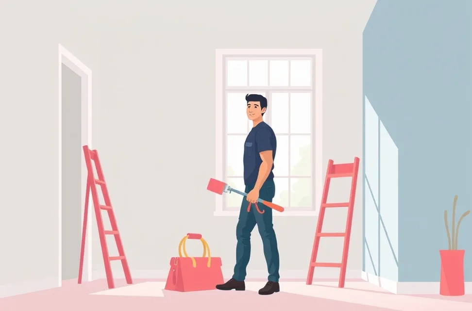 Intérieur rénové après travaux de peinture à Avranches
