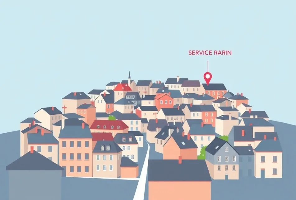Carte du secteur d'intervention autour de Avranches (50300)
